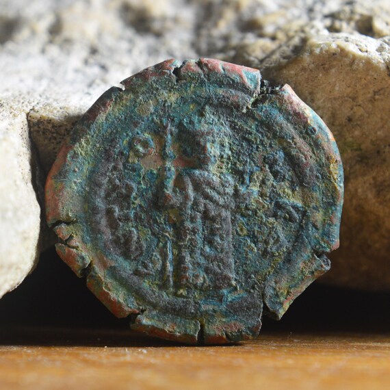 Byzantine Empire Æ Follis - Constans II, Mint Constantinople Bronze Coin
