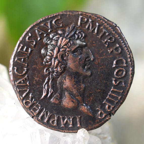 Roman Æ Sestertius of Nerva (Marcus Cocceius, Marcvs Cocceivs Nerva) Bronze Coin