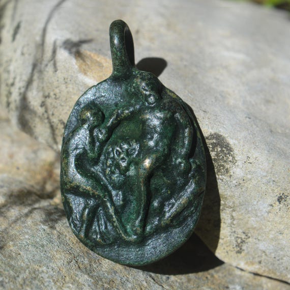Roman Bronze Pendant Amulet