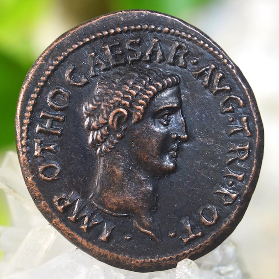 Roman Æ Sestertius of Otho Marcus Salvius (OTHO MARCVS SALVIVS) Bronze Coin