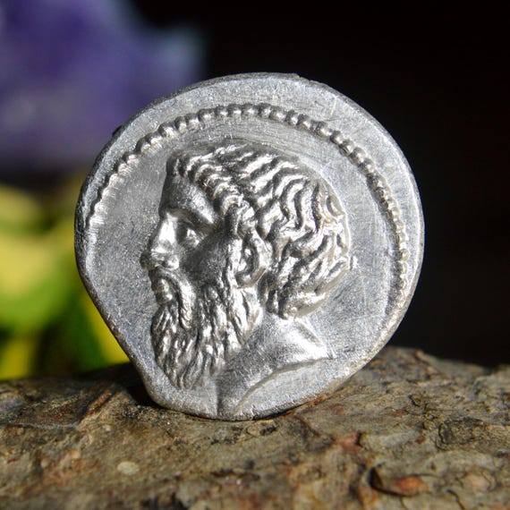 Silver Greek Tetradrachm of Teutamados Tevtaoy, King of Illyria, Paeonia Kingdom Solid Silver Coin