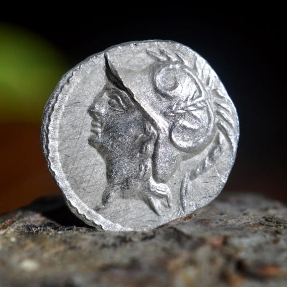 Silver Roman Denarius of Quintus Minucius Thermus, Mars on Obverse Solid Silver Coin