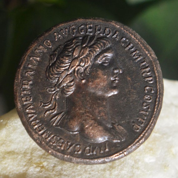 Roman Æ Sestertius of Trajanus, Trajanvs Danube Bridge Bronze Coin