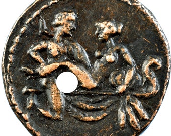 Roman Æ Spintria Brothel Entry Token XXII Bronze Coin