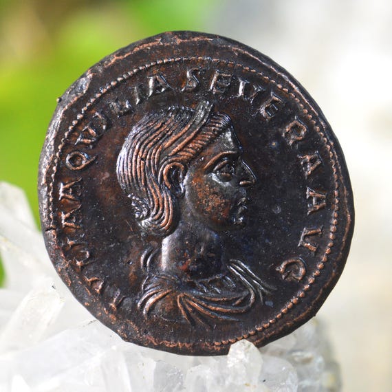 Roman Æ Sestertius of Julia Aquilia Severa, wife of Elagabalus Bronze Coin