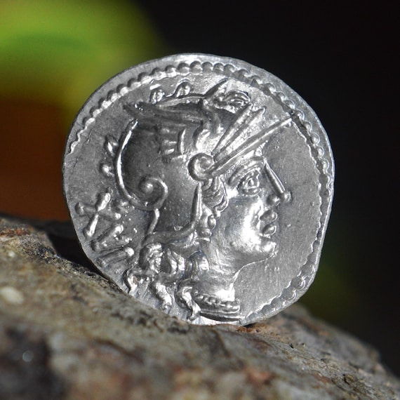 Silver Roman Denarius of Lucius Atilius Nomentanus Gens Atilia Solid Silver Coin