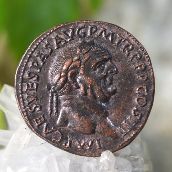 Roman Æ Sestertius of Vespasian, Vespasianvs Titus Flavius Caesar Bronze Coin