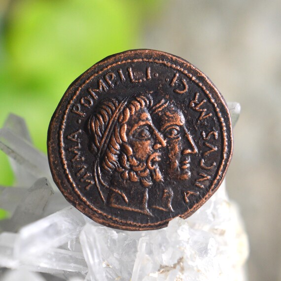 Roman Æ As of C. Marcius Censorinus, C. Marcivs Censorinvs, Port of Ostia Bronze Coin
