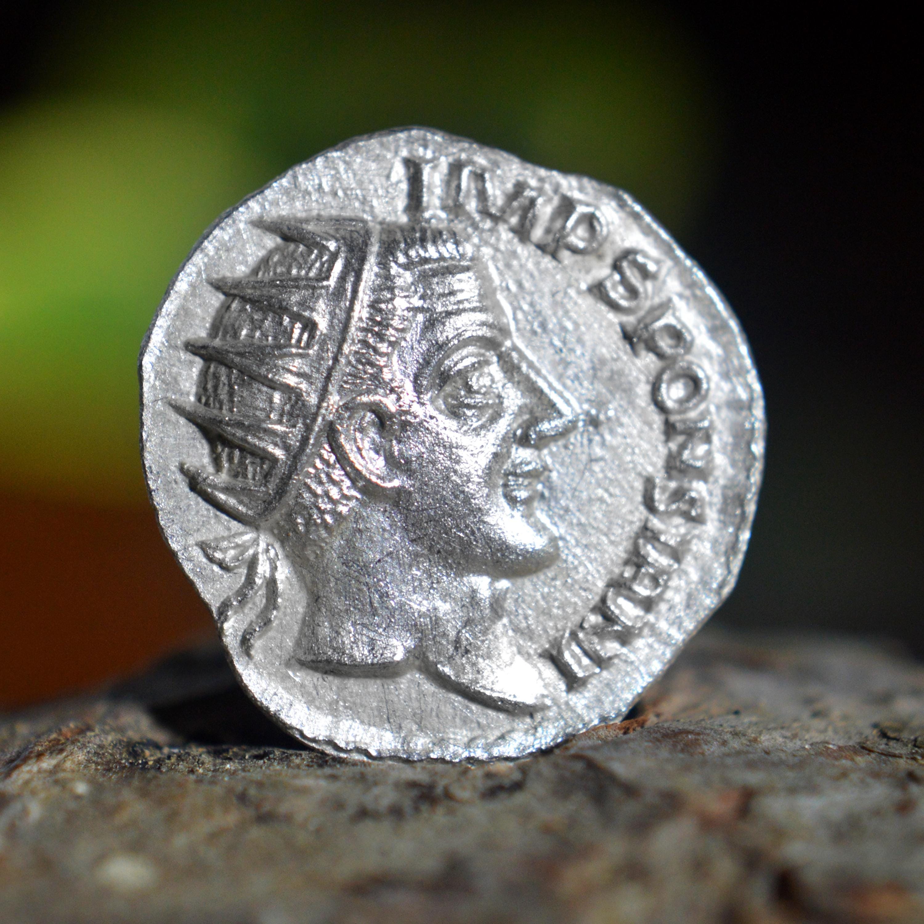 Silver Roman Denarius of Sponsianus, Usurper Sponsianus Solid Silver Coin