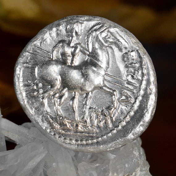 Silver Greek Octadrachm of The Bisaltai, Thraco-Macedonian Tribes, Ancient Greece, Solid Silver Oktodrachm Coin