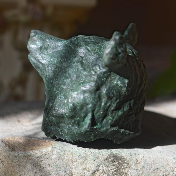 Roman Bronze Bear's Head Fragment
