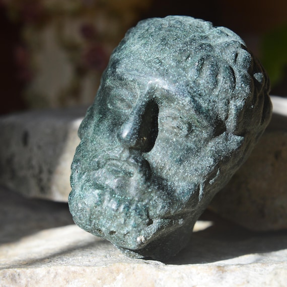 Roman Bronze God's Head Fragment