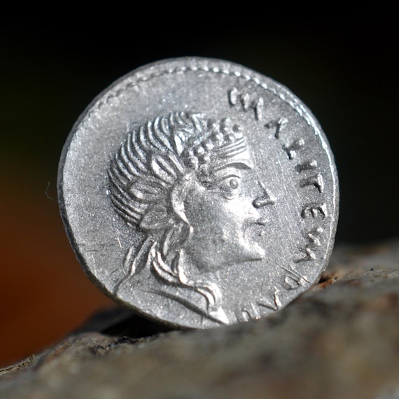 Silver Roman Denarius of Caius Papius Mutilus, The Social War Coinage of the Marsic Confederation Solid Silver Coin