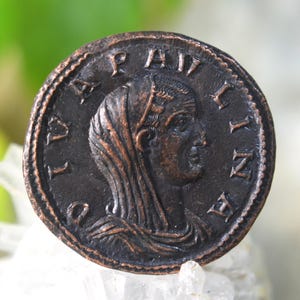 Roman Æ Sestertius of Paulina, Diva Paulina (DIVA PAVLINA) Wife of Maximinus I Bronze Coin