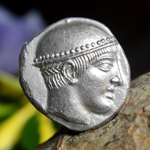 Silver Greek Tetradrachm of Ainos, Aenus, Thpaxe, Thrace, Hermes on Obverse Solid Silver Coin