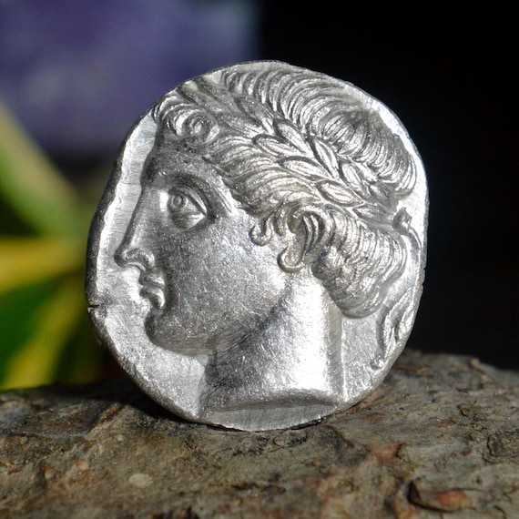 Silver Greek Tetradrachm of Apollonia Pontika, Black Sea Region, Thrace, Apollo, struck under magistrate Kleokrates Solid Silver Coin
