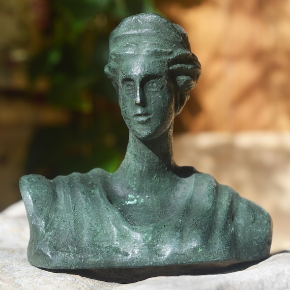 Roman Bronze Bust of Goddess Diana (Artemis)