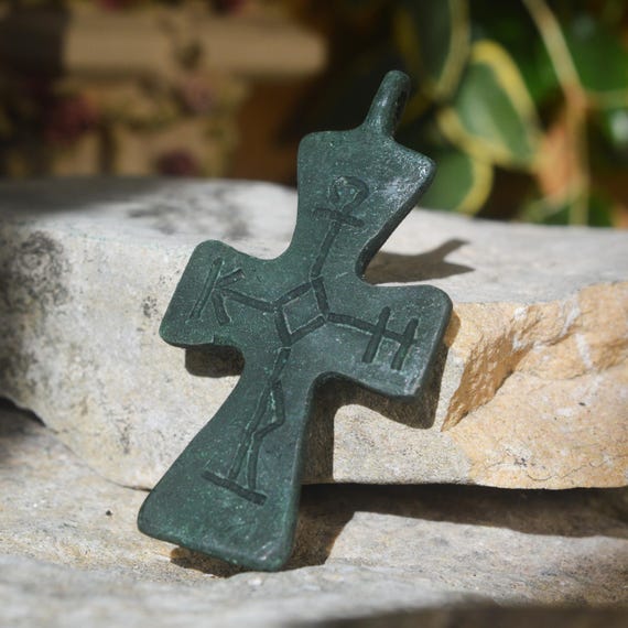 Byzantine Bronze Cross Pendant