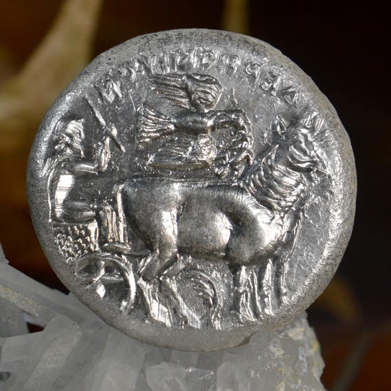 Silver Greek Dodekadrachm of Derrones, Deroni, Derroni, Thracian Tribes, Thraco-Macedonian Tribes, Triskeles Solid Silver Dodecadrachm Coin