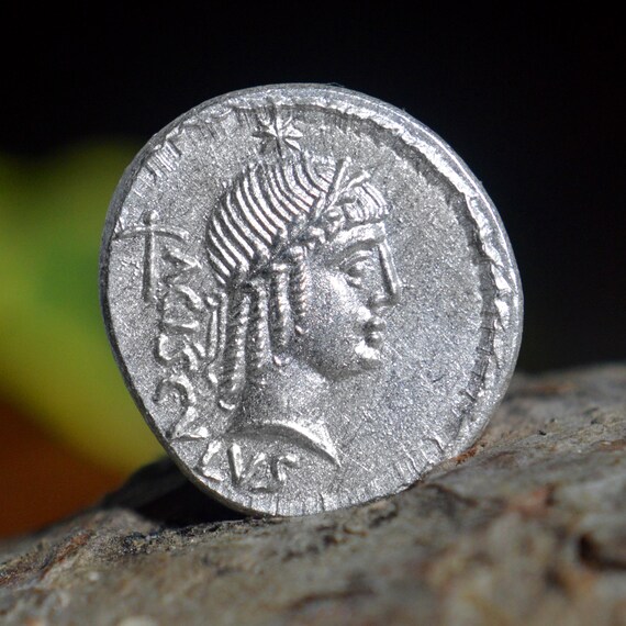 Silver Roman Denarius of Lucius Valerius Acisculus, Apollo Sibyl, Valeria Solid Silver Coin