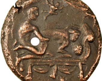 Roman Æ Spintria Brothel Entry Token VI Bronze Coin