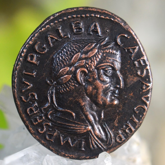 Roman Æ Sestertius of Galba Libertas Publica Bronze Coin