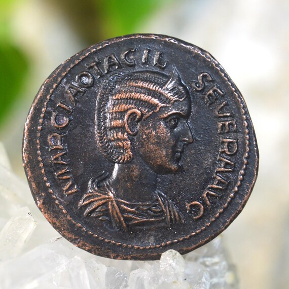 Roman Æ Sestertius of Otacilia Severa, wife of Philip I Bronze Coin