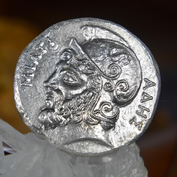 Silver Greek Octadrachm of Miltiades II, Battle of Marathon, Ancient Greece, Miltiades and Darius the Great, Solid Silver Oktodrachm Coin