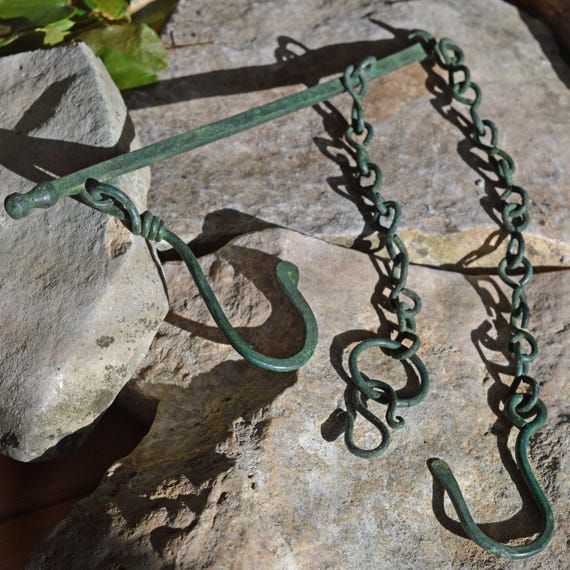 Large Roman Bronze Steelyard Three Hooks Balance Hanging Scale