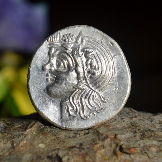 Silver Greek Tridrachm of Pantikapaion, Thrace, Black Sea Region, Cimmerian Bosporos, Satyr Pan on Obverse Solid Silver Coin