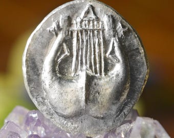 Silver Greek Didrachm of The Cyclades, Lyre of Apollo, Delos, Attic-Euboic Standard, Solid Silver Coin