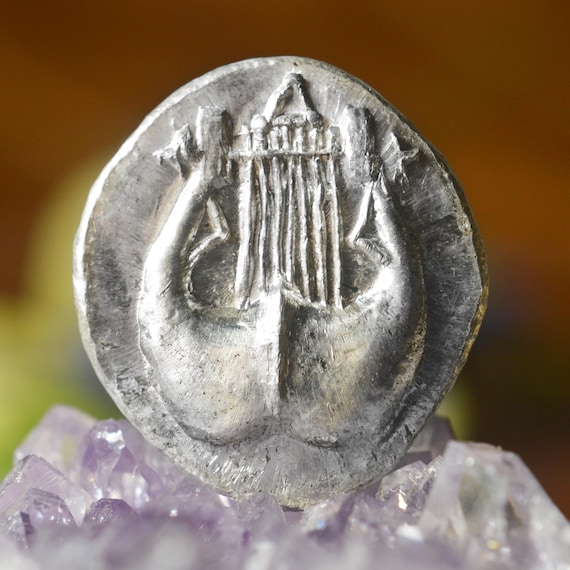 Silver Greek Didrachm of The Cyclades, Lyre of Apollo, Delos, Attic-Euboic Standard, Solid Silver Coin