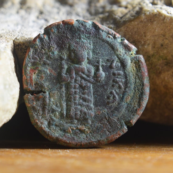 Byzantine Empire Æ Follis - Constans II, Mint Constantinople Bronze Coin