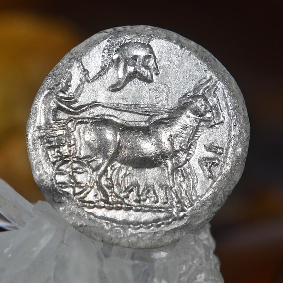 Silver Greek Octadrachm of The Laiai, Thracian Tribe, Ancient Greece, Solid Silver Oktodrachm Coin
