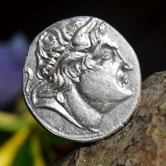 Silver Greek Tetradrachm of Demetrius Poliorcetes (Demetrios Poliorketes), King of Macedonia, Solid Silver Coin