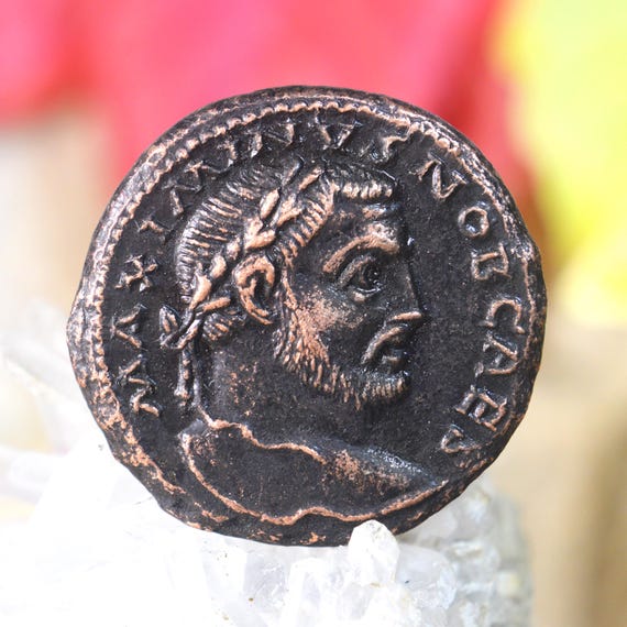 Roman Æ Medallion of Maximinus II Daia as Caesar Bronze Coin