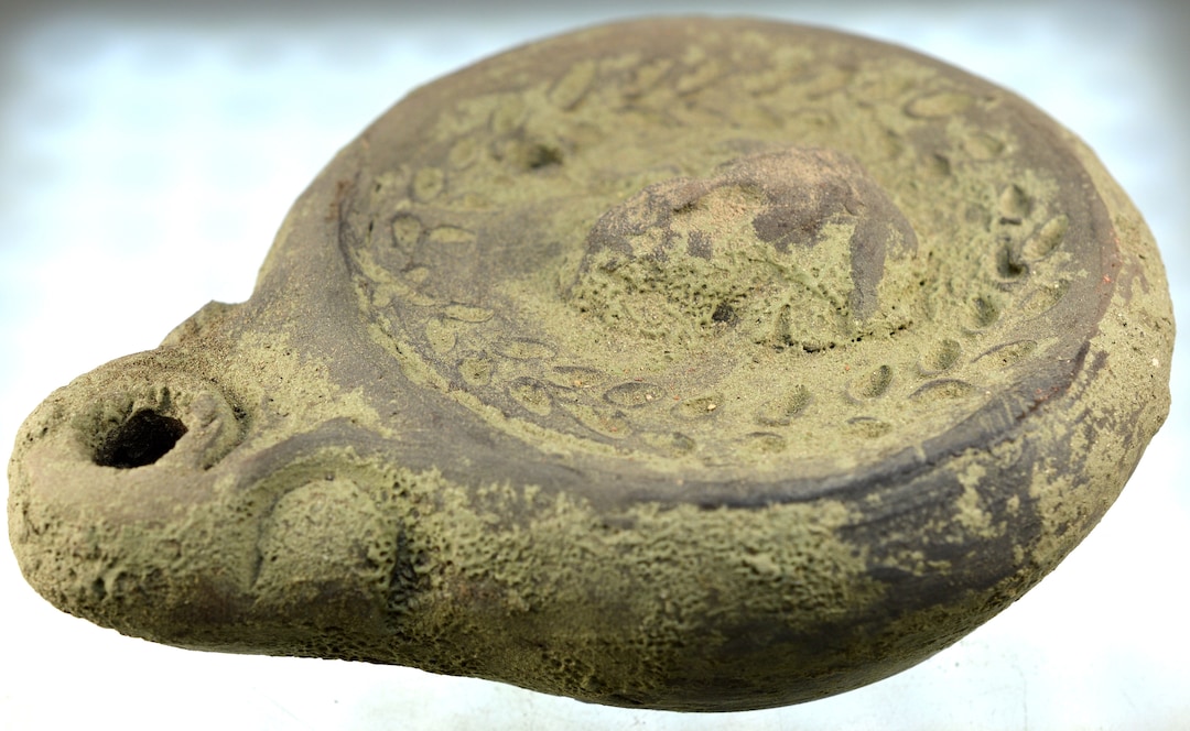 Roman Clay Oil Lamp, Pottery Oil Lamp, Terracotta Artificial Light Etsy