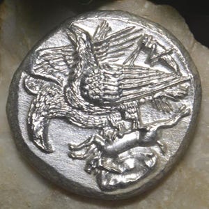 Silver Greek Dekadrachm of Akragas, Sicily, Ancient Greek, Sicily Carthage, Solid Silver Decadrachm Coin
