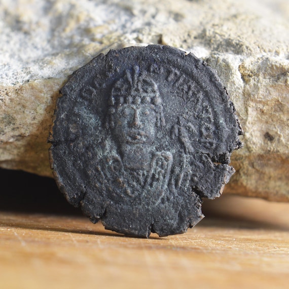 Byzantine Empire Æ Follis - Constans II, Mint Constantinople Bronze Coin