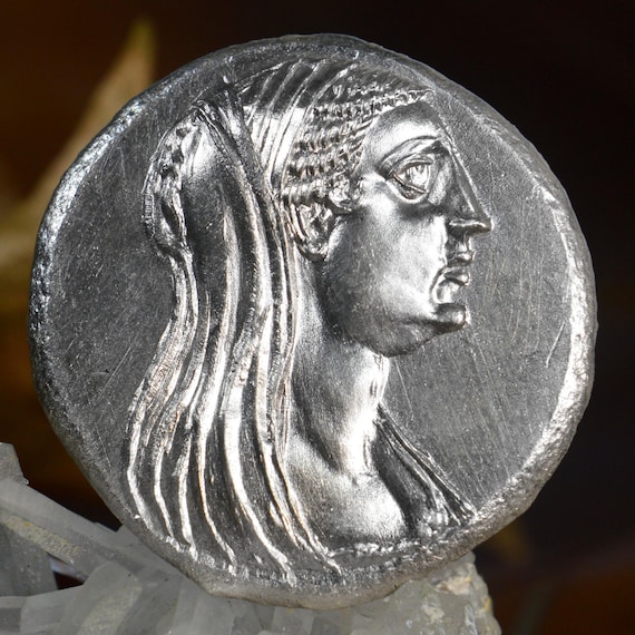 Silver Greek Dodekadrachm of Berenike II, wife of Ptolemy III, Euergetes, (Pentakaidecadrachm) Ptolemaic Kings of Egypt, Dodecadrachm Coin