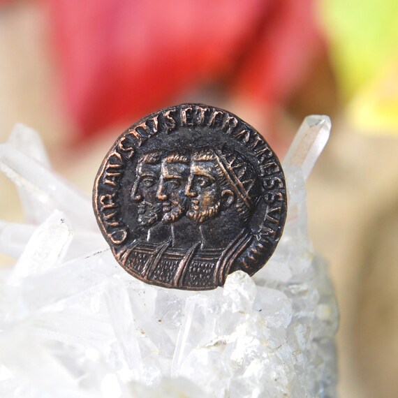 Roman Æ Medallion of Carausius, Diocletianus, Maximianus I Bronze Coin