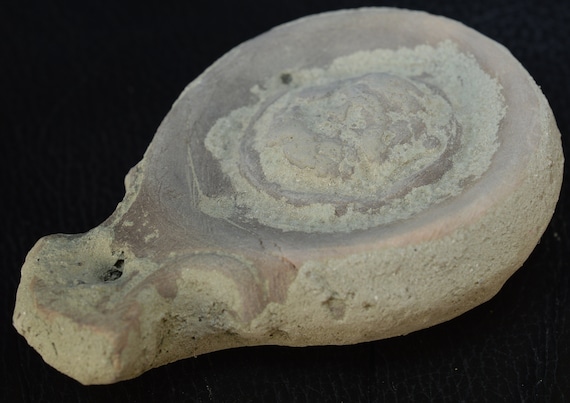 Roman Clay Oil Lamp, Pottery Oil Lamp, Terracotta Artificial Light