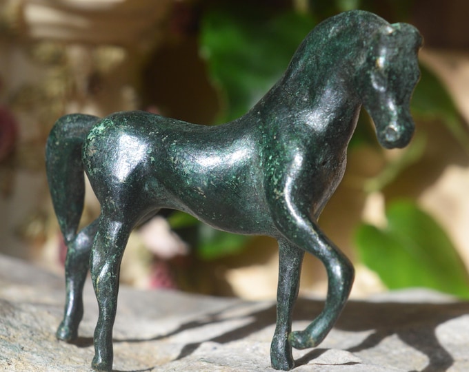 Featured listing image: Roman Bronze Figurine of a Horse