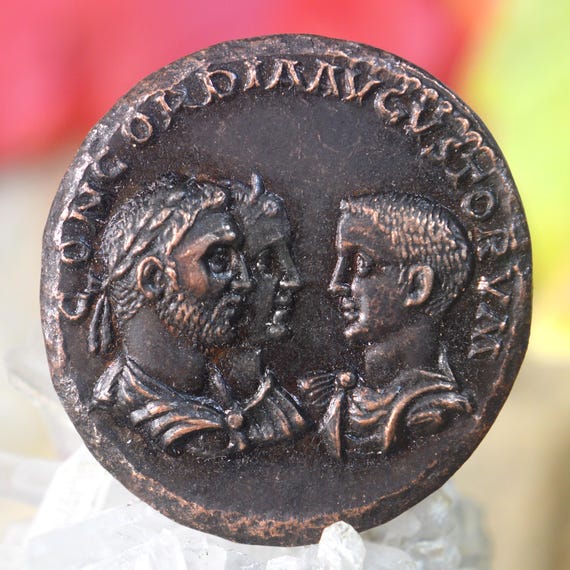 Roman Æ Medallion of Philip I the Arab, Otacilia, Philip II, Ludi Saeculares Bronze Coin