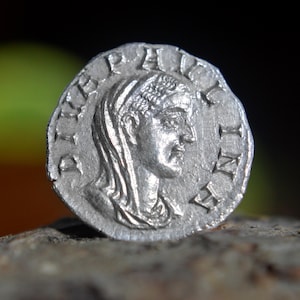 Silver Roman Denarius of Paulina, Diva Pavlina, Wife of Maximinus I Solid Silver Coin