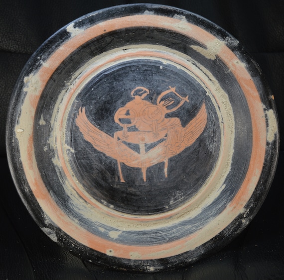 Ancient Greek Ceramic Plate, Museum Replica Display Plate, Decorative Plate Wall Art, Greek Mythology, Greek Pottery