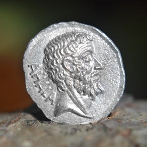 Silver Roman Denarius of Ahala, Gaius Servilius and Brutus, Lucius Junius the assassin of Julius Caesar Solid Silver Coin