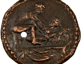 Roman Æ Spintria Brothel Entry Token XIX Bronze Coin