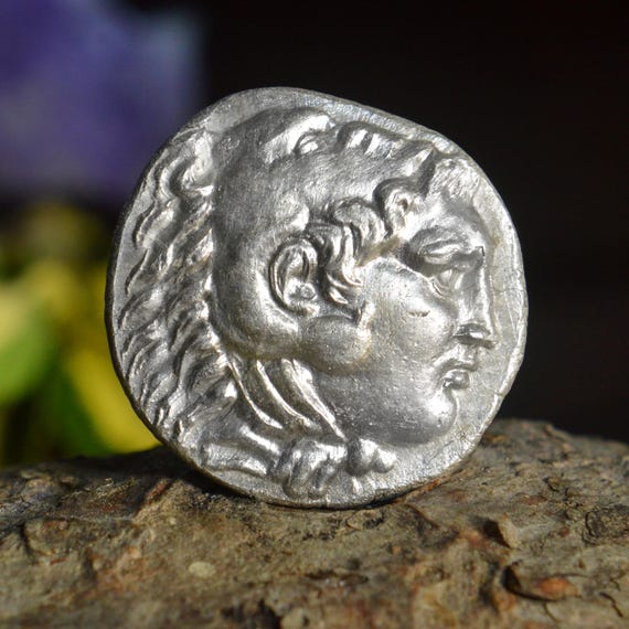 Silver Greek Tetradrachm of Seleukos I Nikator, Seleukid Empire, Alexander III of Macedon Solid Silver Coin