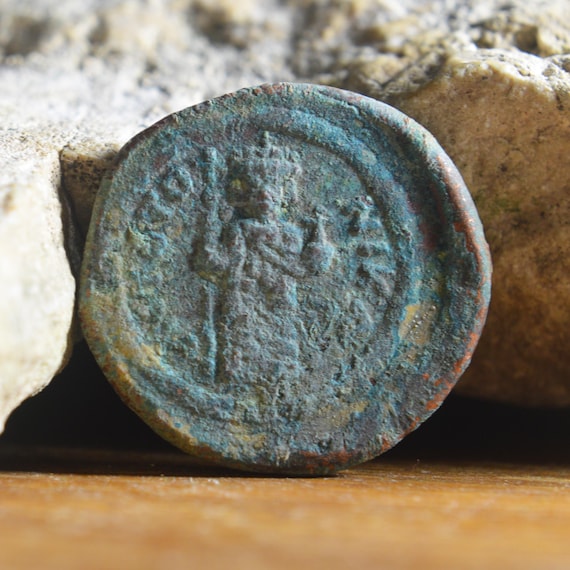 Byzantine Empire Æ Follis - Constans II, Mint Constantinople Bronze Coin